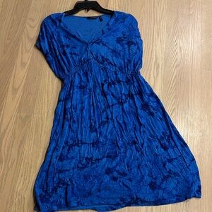 Nicole Miller tie-dye blue T-shirt dress with short sleeves M